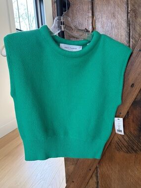 NWT XS Equipment Emerald Green Knit Shell Top